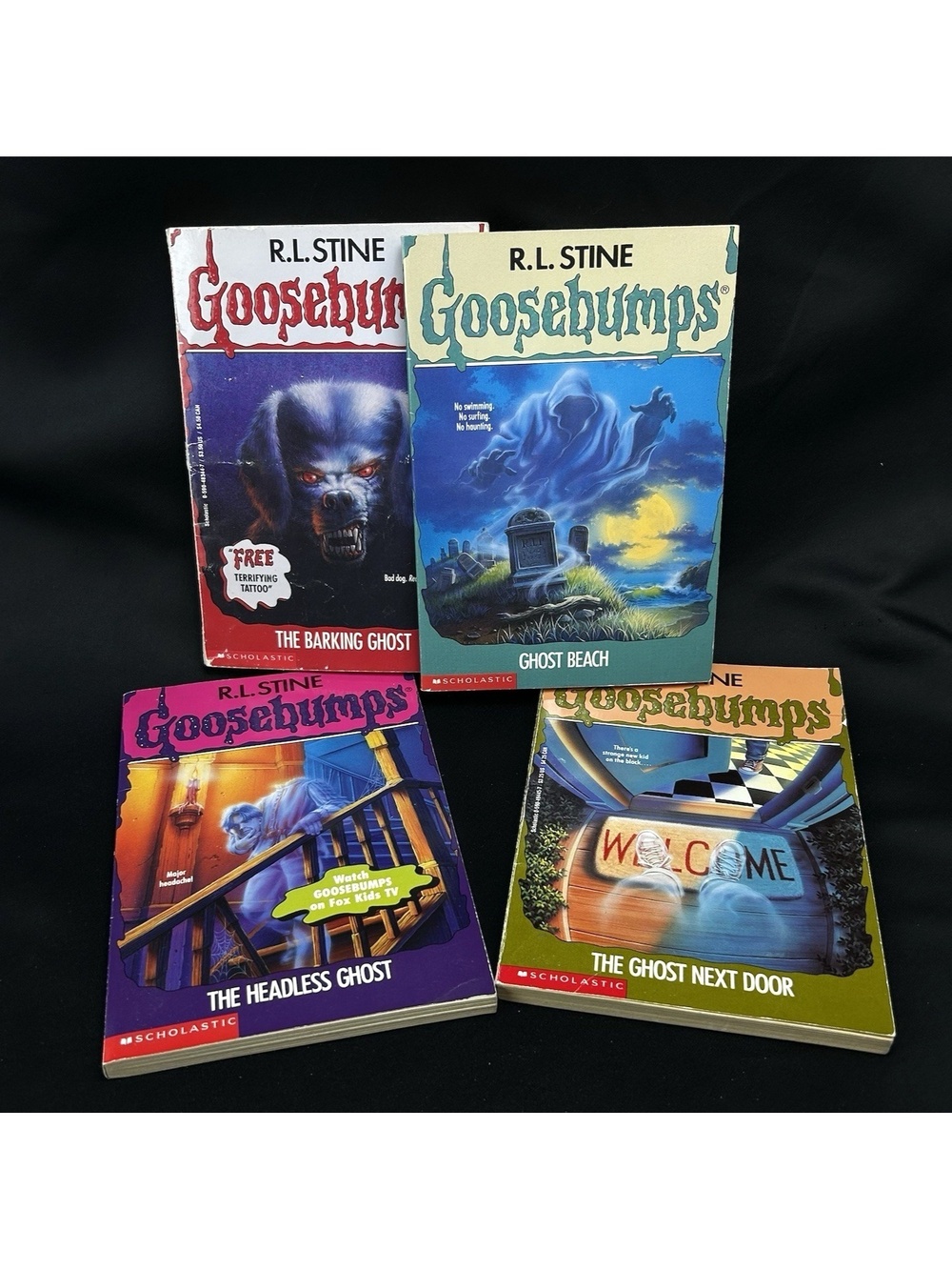 Goosebumps #10 Ghost Next Door #22 Ghost Beach #32 Barking Ghost #37 Headless G.